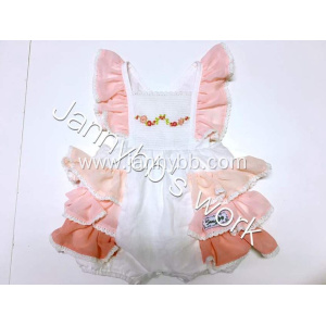 Pink Chiffon Soft Girls Boutique Rompers